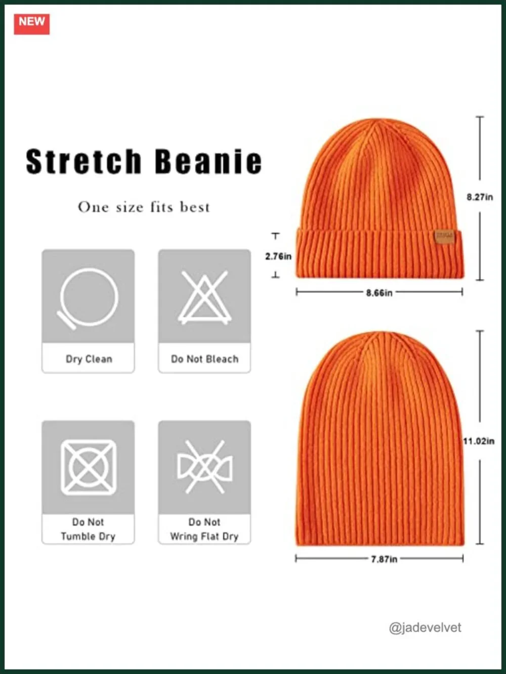 100% Merino Wool Cuff Beanie Hat - Unisex Warm Winter Skully Cap